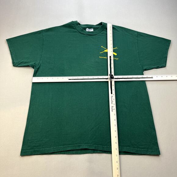 Vintage University Of San Diego T-Shirt Mens Large Green USD Toreros Outdoor 90s - Picture 8 of 11